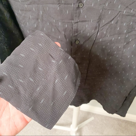 NWT All Saints Pattern Shirt, Black, XXL - Picture 5 of 7